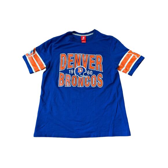 Nike Denver Broncos Retro D Large Blue Orange Shirt Mens Large - Picture 1 of 6